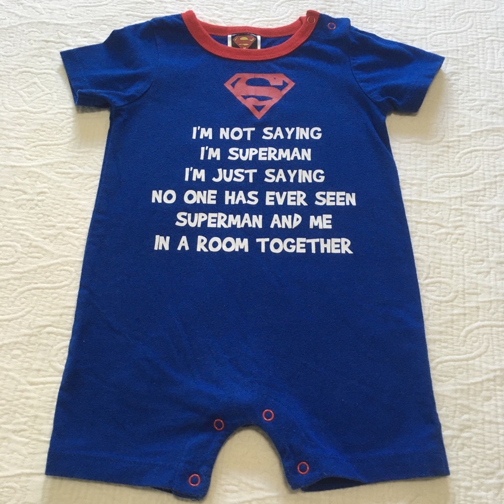 6-12mos (5/$20) Superman Romper